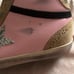 Golden Goose Midstar LTD Sneakers In Pink Leather With Silver Glitter Star