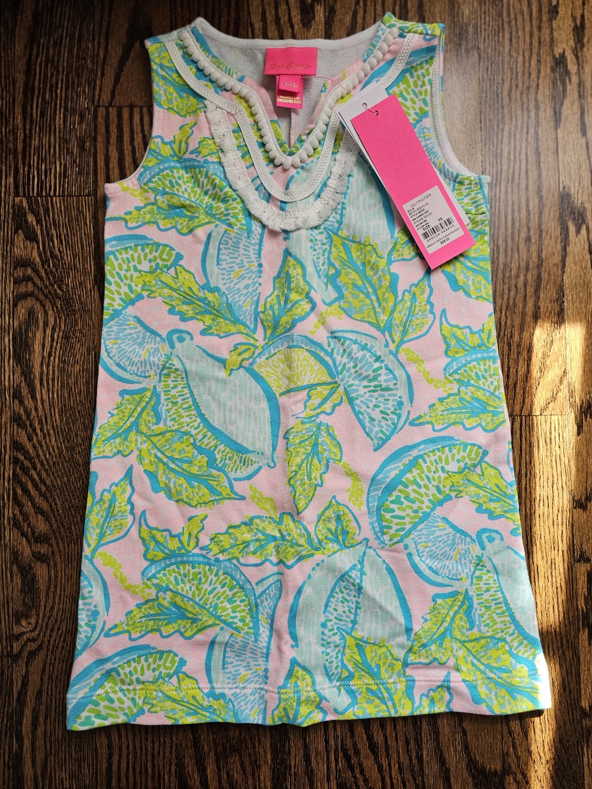 Lilly Pulitzer Toddler Girl Mini Harper Shift Dress, Size XS (2/3) Urchin Pink