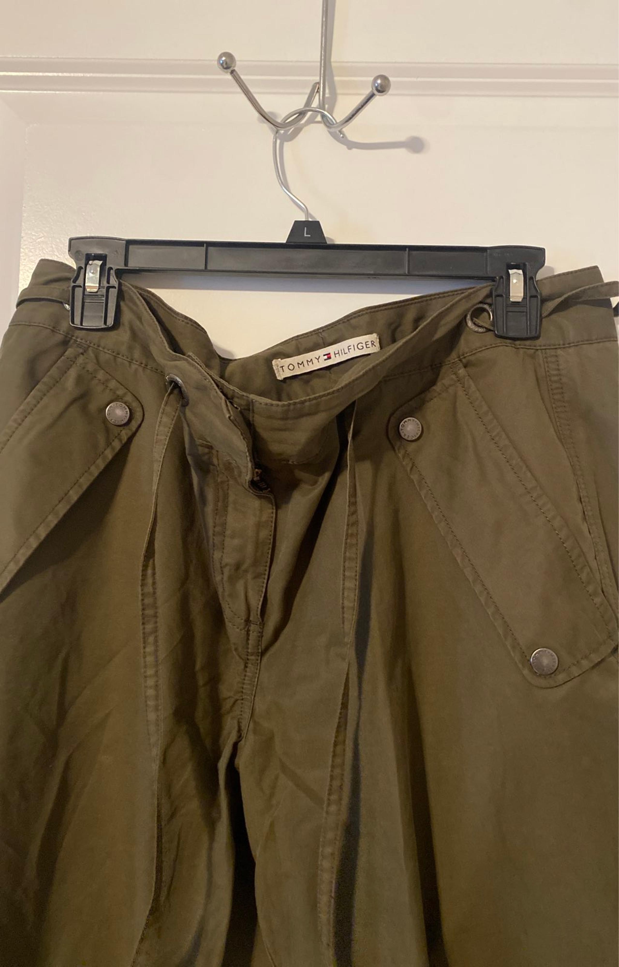 Womens tommy hilfiger olive green cargo pants