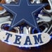 America's Team Handcrafted Hubcap with Wood