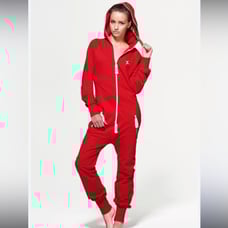 The Original One Piece Red Body Suit Zip XS