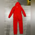 The Original One Piece Red Body Suit Zip XS