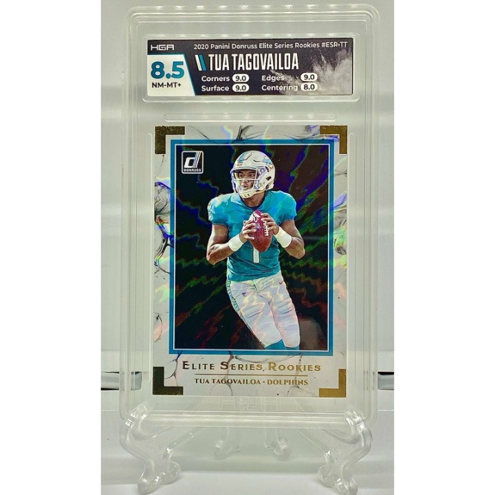 2020 Donruss Optic Elite Series Tua Tagovailoa Dolphins Refractor Rookie HGA 8.5