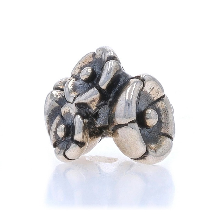 Trollbeads Forget-me-not Charm Sterling Silver Flowers TAGBE-20104 Bead LX4839