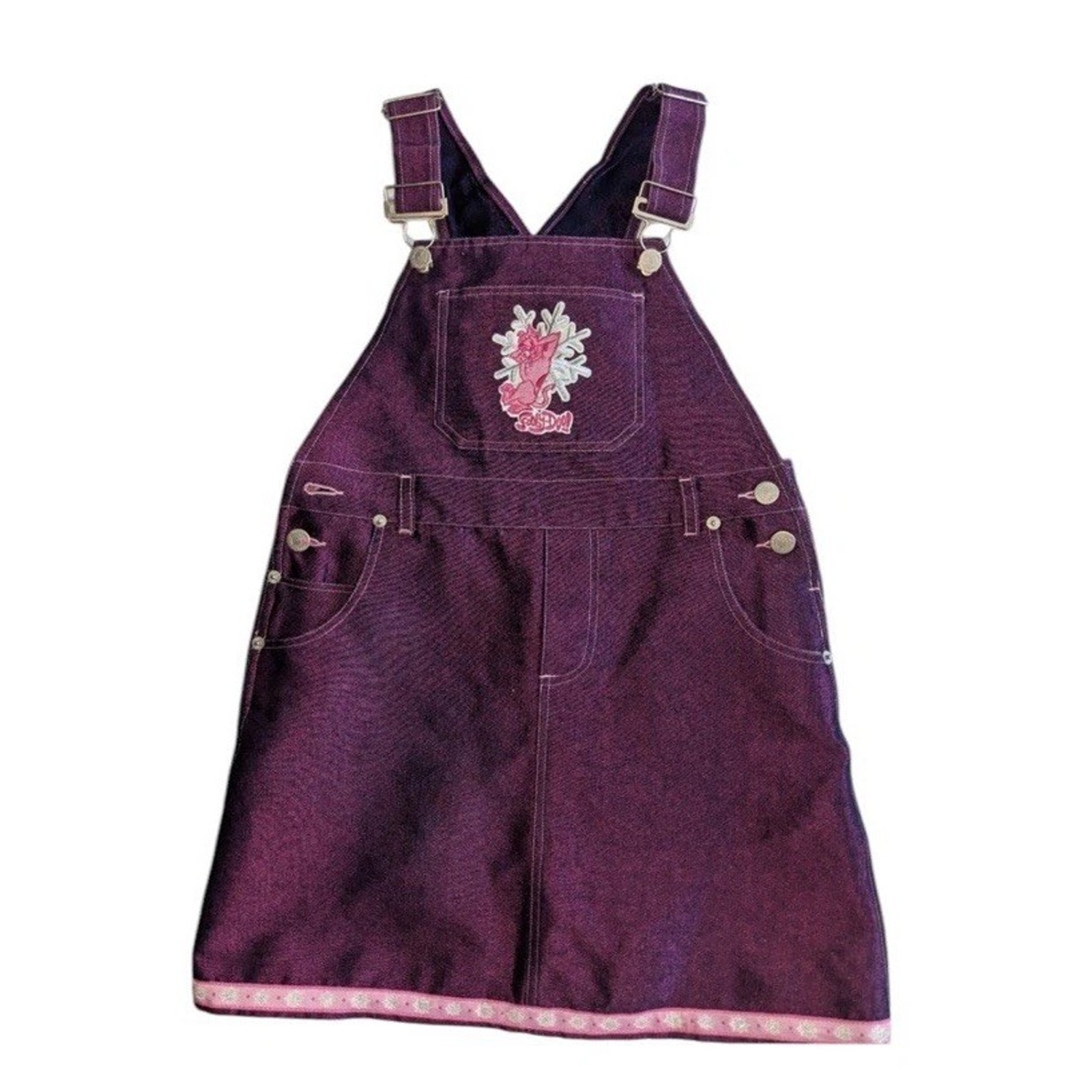 Vtg 90s Cartoon Network Scooby Doo Girls Overall Dress Size 6