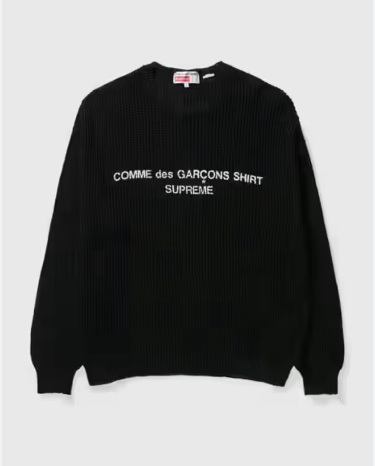 Supreme x Comme Des Garçons Black Crewneck Sweater