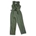 Express NWT 98 Olive Green Belted Sleeveless Jumpsuit Pockets Women's Size S