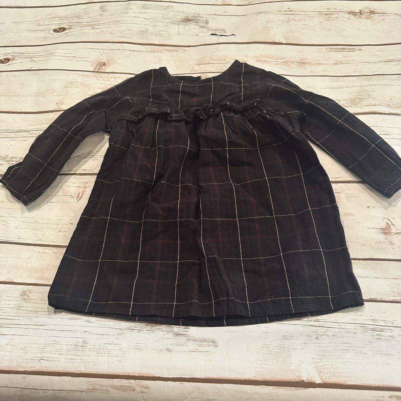 Mabo black plaid dress