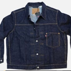 Levi's Premium Type I Denim Jacket Selvedge Trucker Men's Size L Dark Wash New