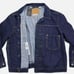 Levi's Premium Type I Denim Jacket Selvedge Trucker Men's Size L Dark Wash New