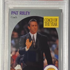 1990-91 NBA HOOPS PAT RILEY COACH OF THE YEAR BASKETBALL CARD #317 PSA 10 GEM