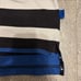 Adidas Polo Shirt, Blue and Black Striped, with Country Flag Tag, 90s.