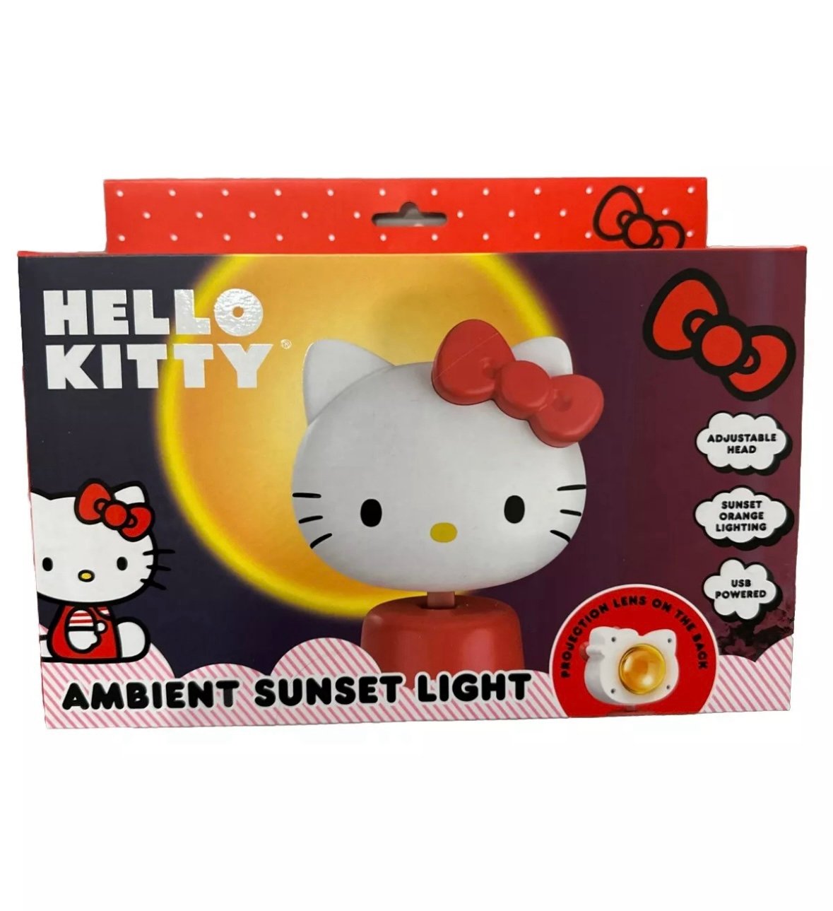 Hello Kitty Ambient Sunset Light USB Pwrd Adjustable Head. RARE Projection Lens.