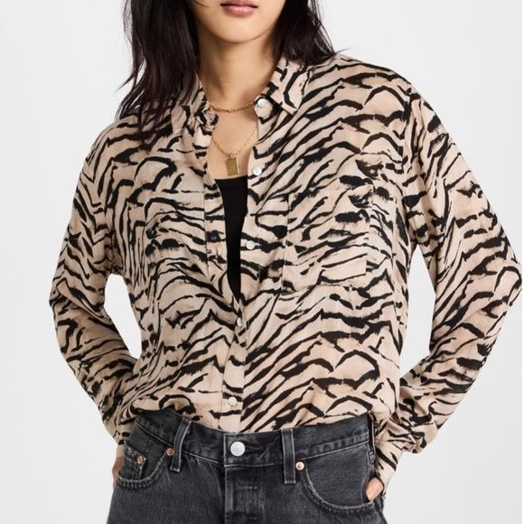 Rails Josephine Bali rayon button down size M