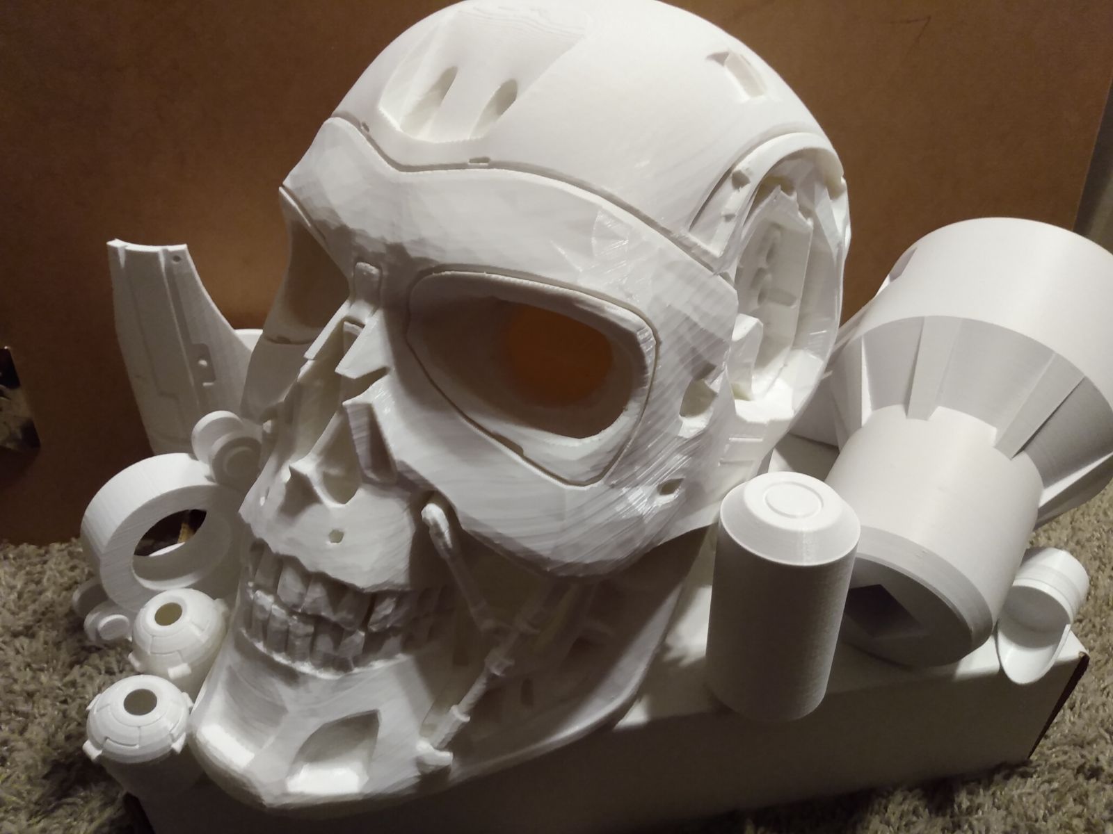 Life size Terminator T-800 skull and extra parts.