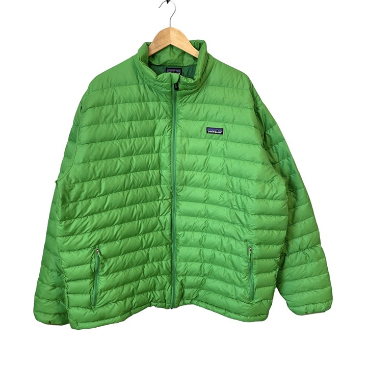RARE Color! PATAGONIA Mens Down Sweater Jacket Puffer Coat XXL 2XL Bright Green