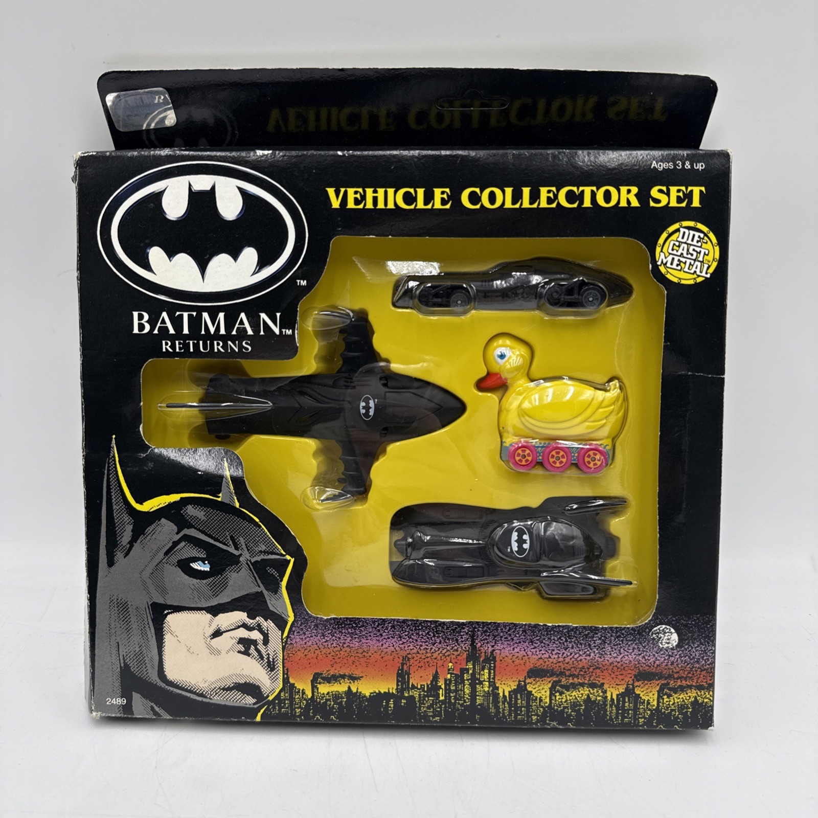 Vintage Batman Returns VEHICLE COLLECTOR SET 1992 ERTL Die Cast New Damaged Box