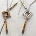 Brighton Esmeralda Fused Lariat Necklace Womens Two Tone Reversible Retired 2002