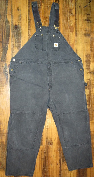 Black Carhartt Double Knee Overalls 54 x30