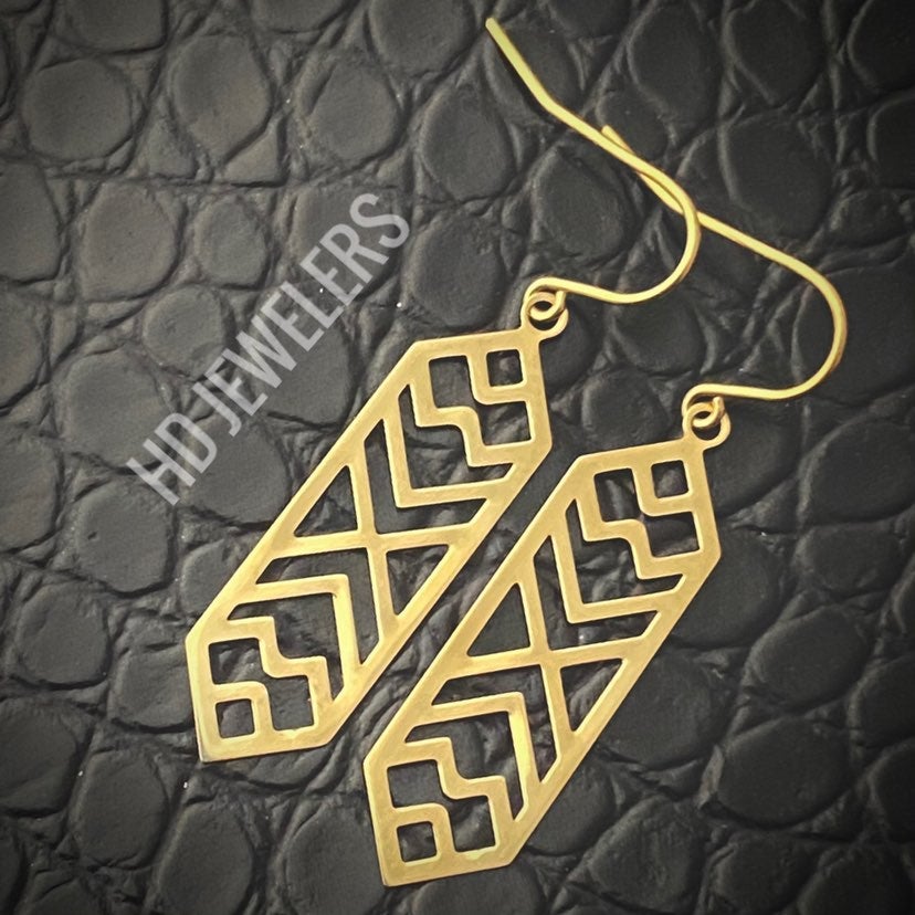 Solid 14KT Dangle / Drop Unique Earrings