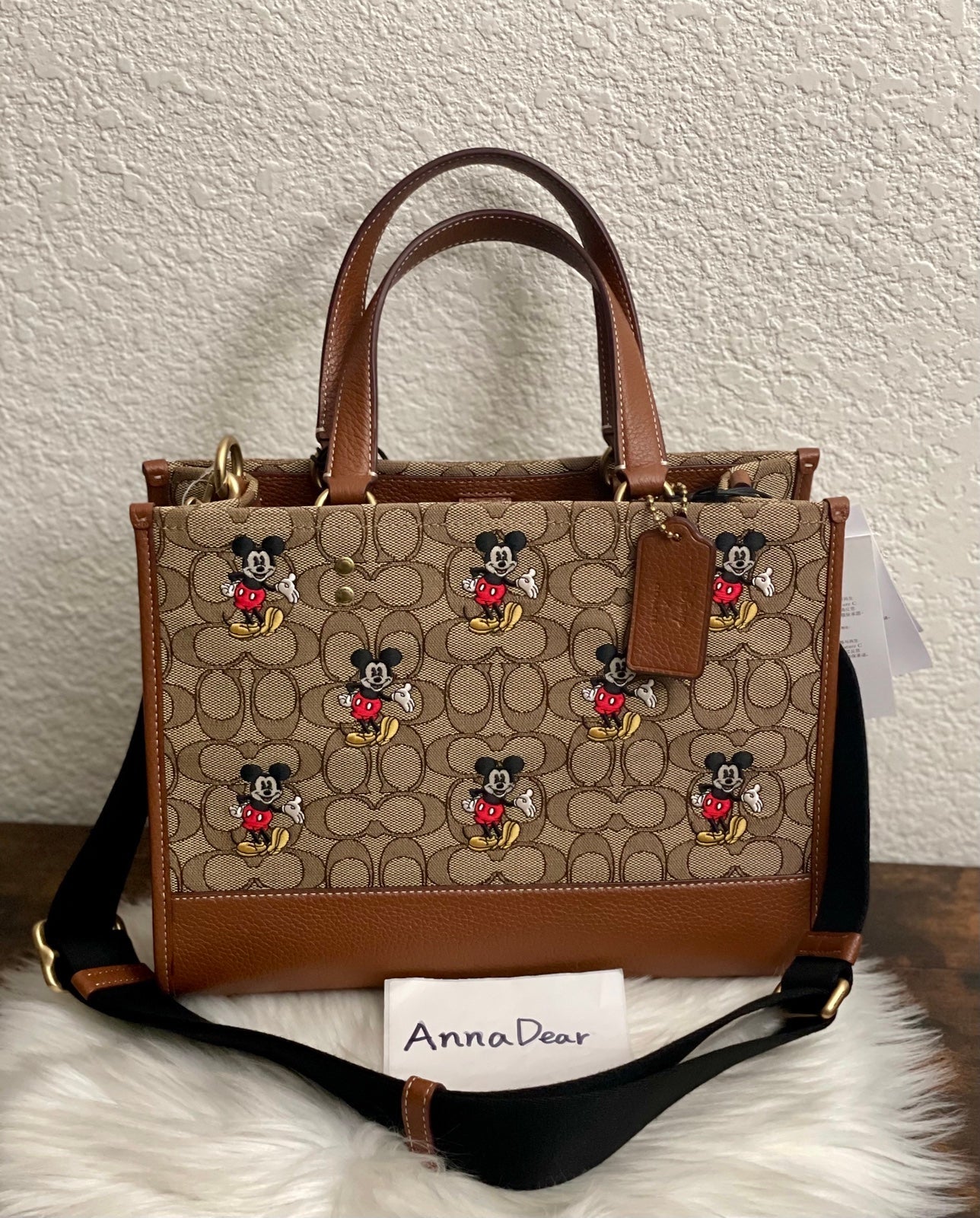 Disney X Coach Dempsey Carryall In Signature Jacquard With Mickey Mouse Print
