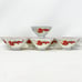Nakazato Phoenix Dragon Rice / Broth Bowls Set of 8 Pedestal Bottom 4.5 Diam