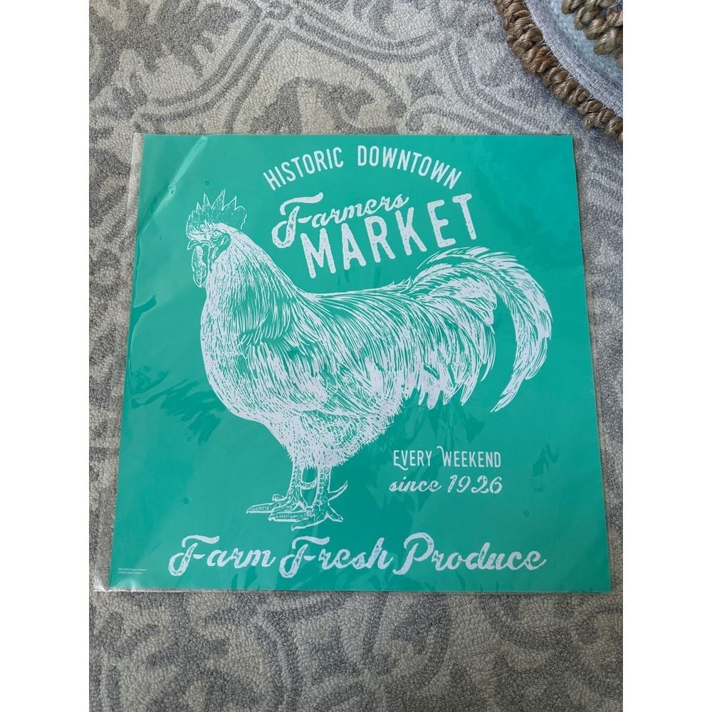 CHALK COUTURE RETIRED FARMERS MARKET ROOSTER TRANSFER - NEW SEALED