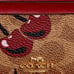 ❤️NWT! COACH Mini Skinny Id Case In Signature Canvas w Cherry Print AUTHENTIC