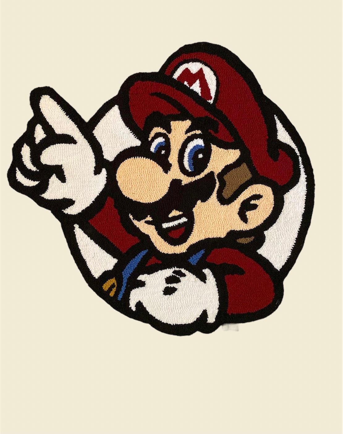 Mario Bros Hand Tufted Acrylic Rug (48x48)