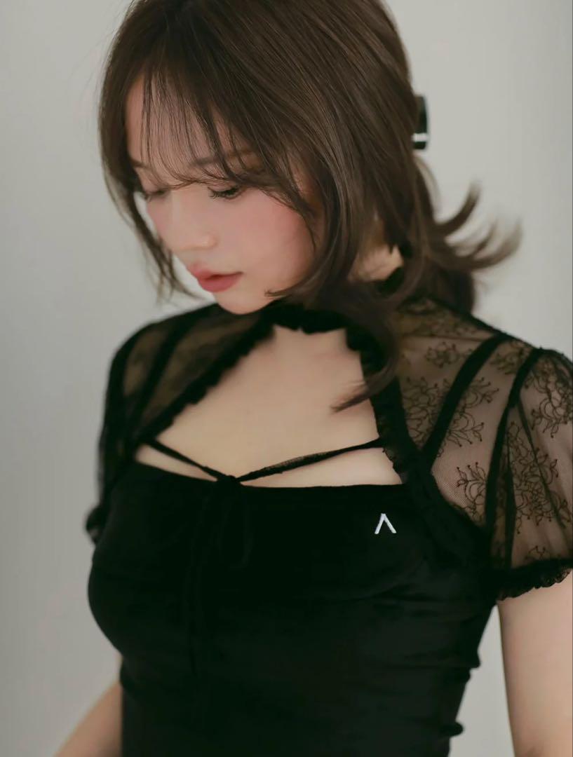 Andmary Taylor set tops black (アンドマリー)