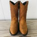 Montana 1938 Mens Natural Leather Cowboy Western Boots US 8 MX 27EE