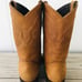 Montana 1938 Mens Natural Leather Cowboy Western Boots US 8 MX 27EE
