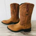 Montana 1938 Mens Natural Leather Cowboy Western Boots US 8 MX 27EE
