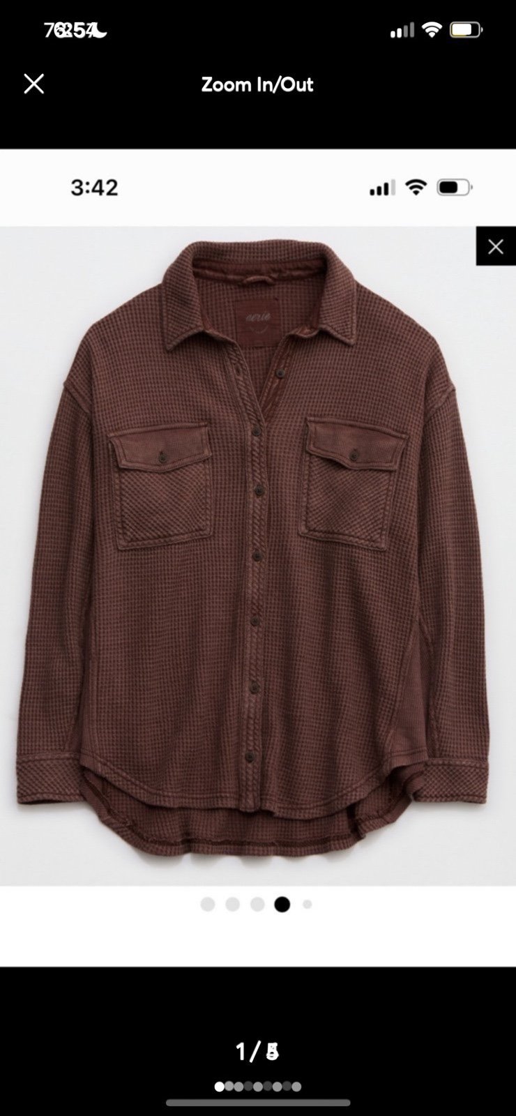 aerie lumberjane waffle shirt