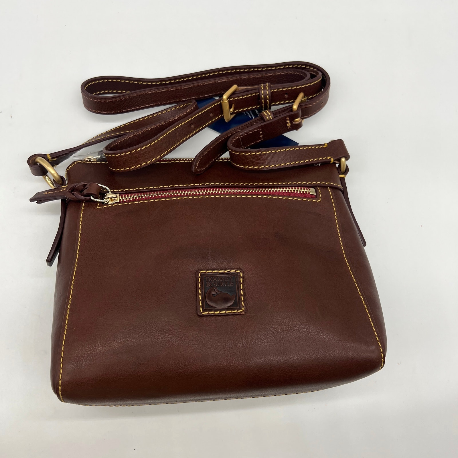 Dooney & Bourke Florentine Leather Allison Crossbody Purse Chestnut Color
