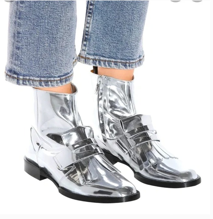 Robert Clergerie Metallic Ankle Boots