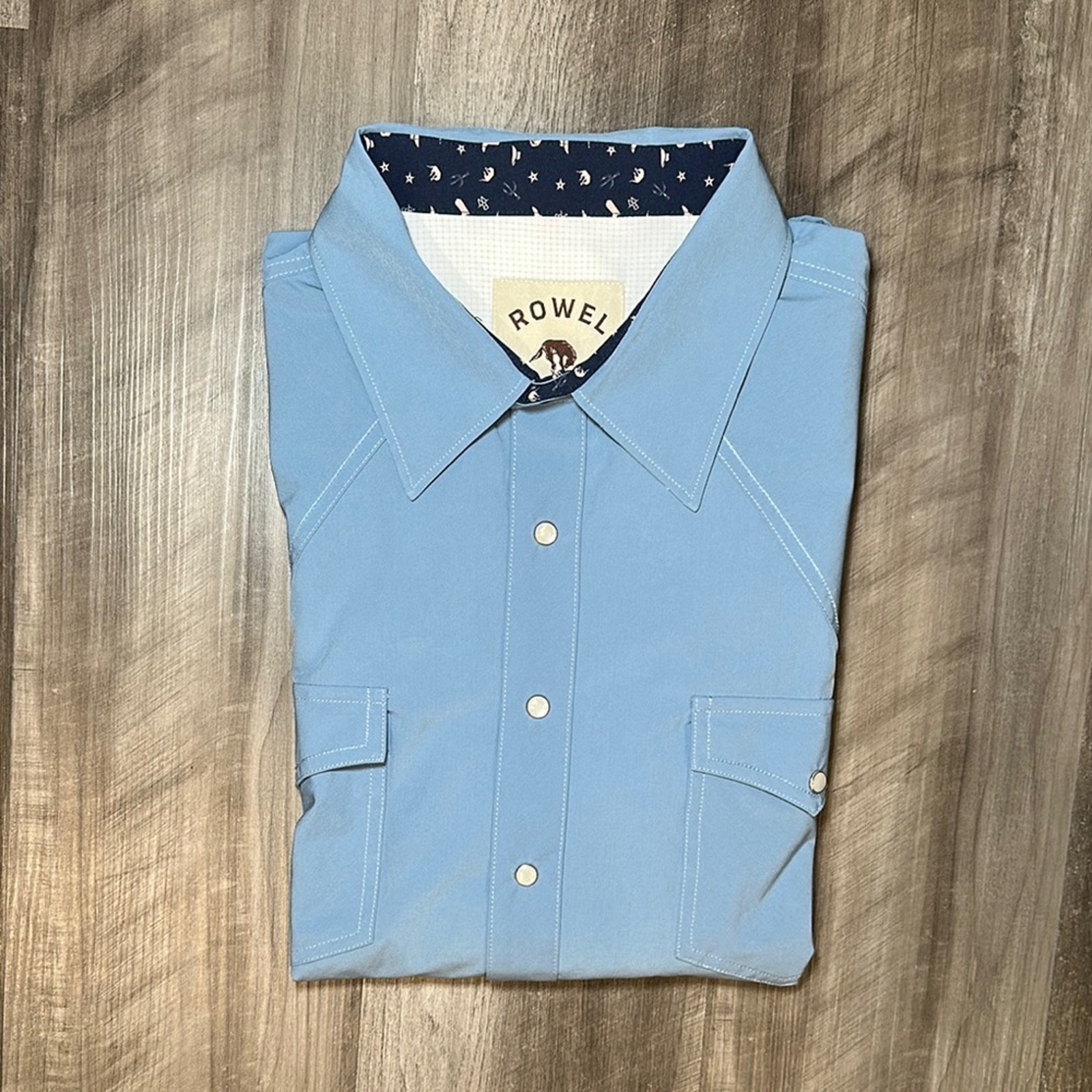 Rowel Western Performance Long Sleeve Pearl Snap - 2XL