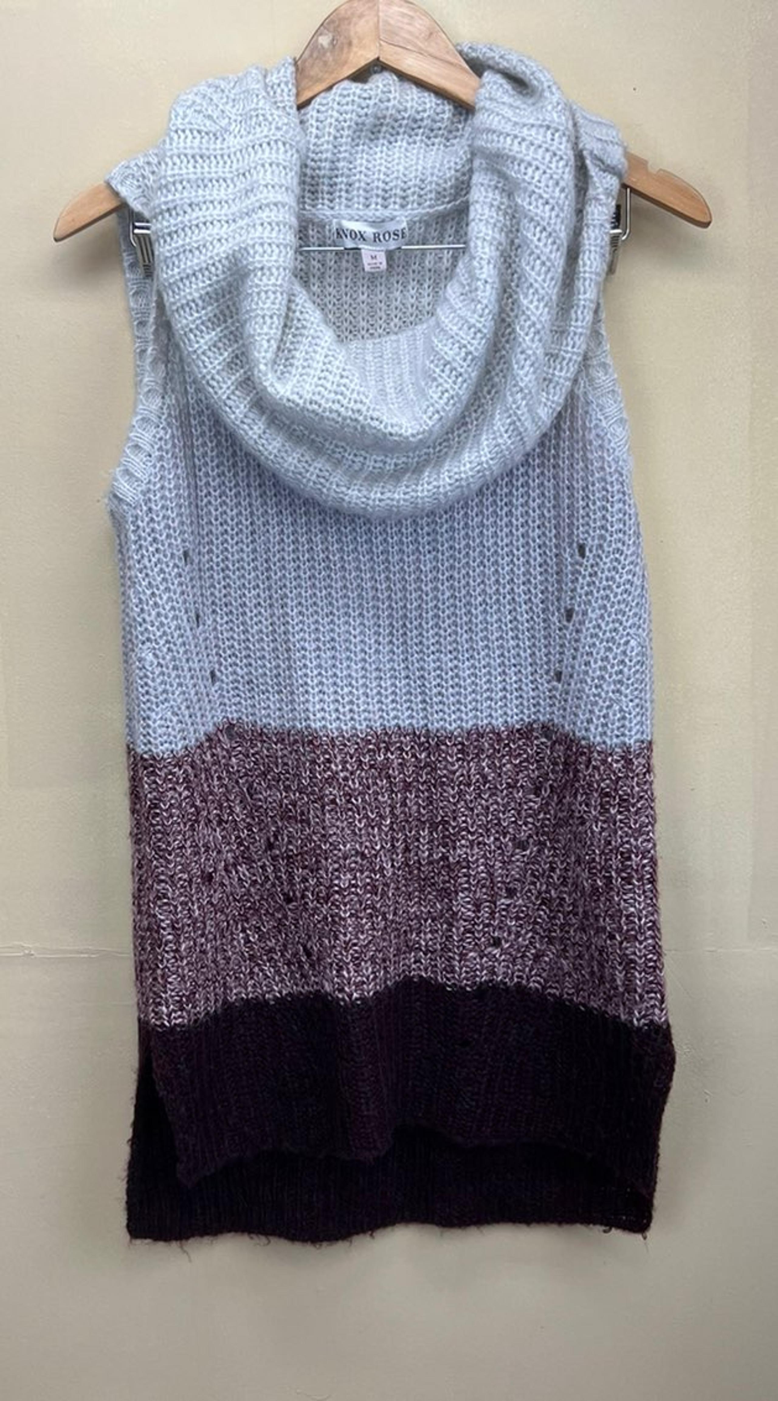 Knox Rose Cowl Neck Sweater Colorblock