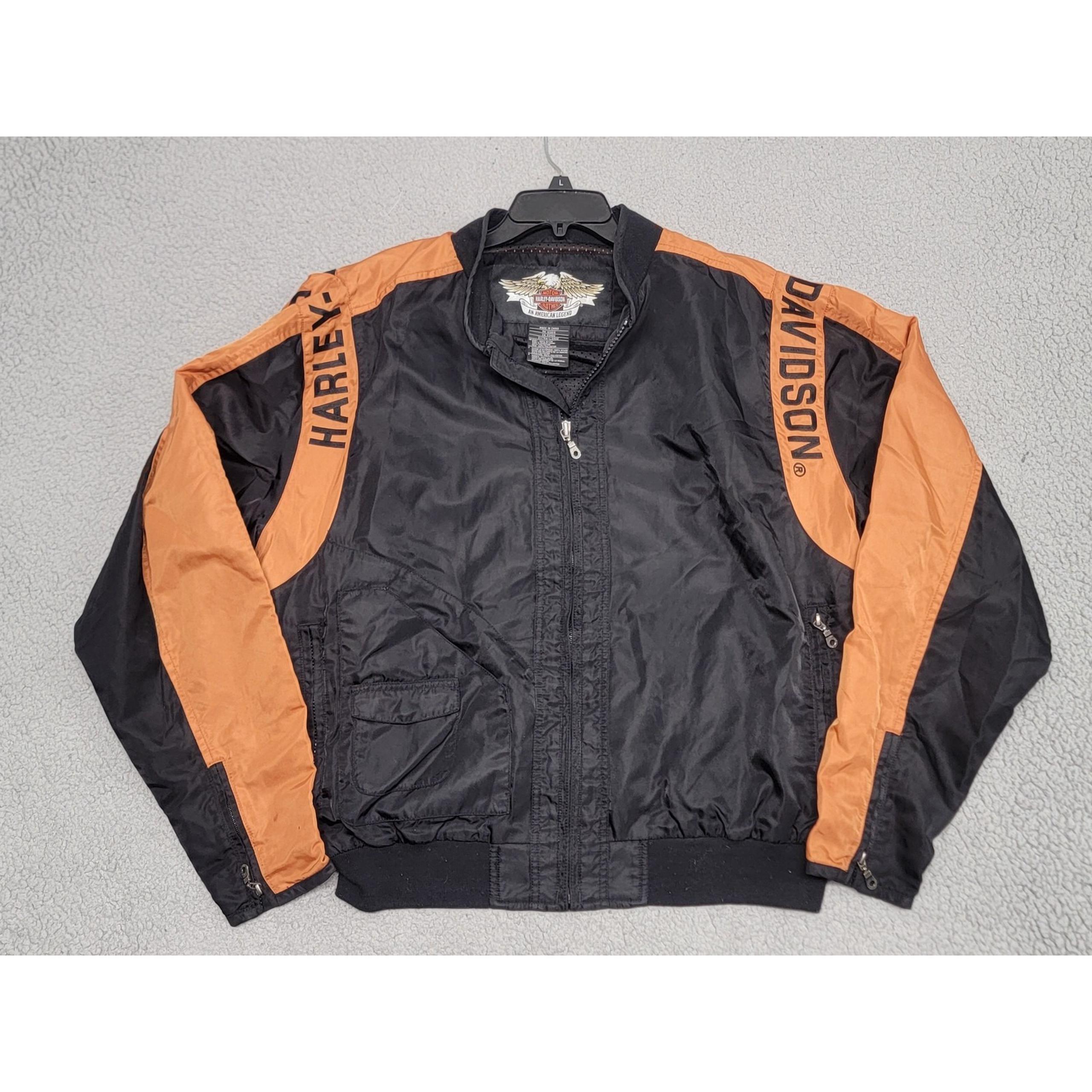 Harley-Davidson Jacket Mens Extra Large Windbreaker Bar Shield Biker Motorcycle