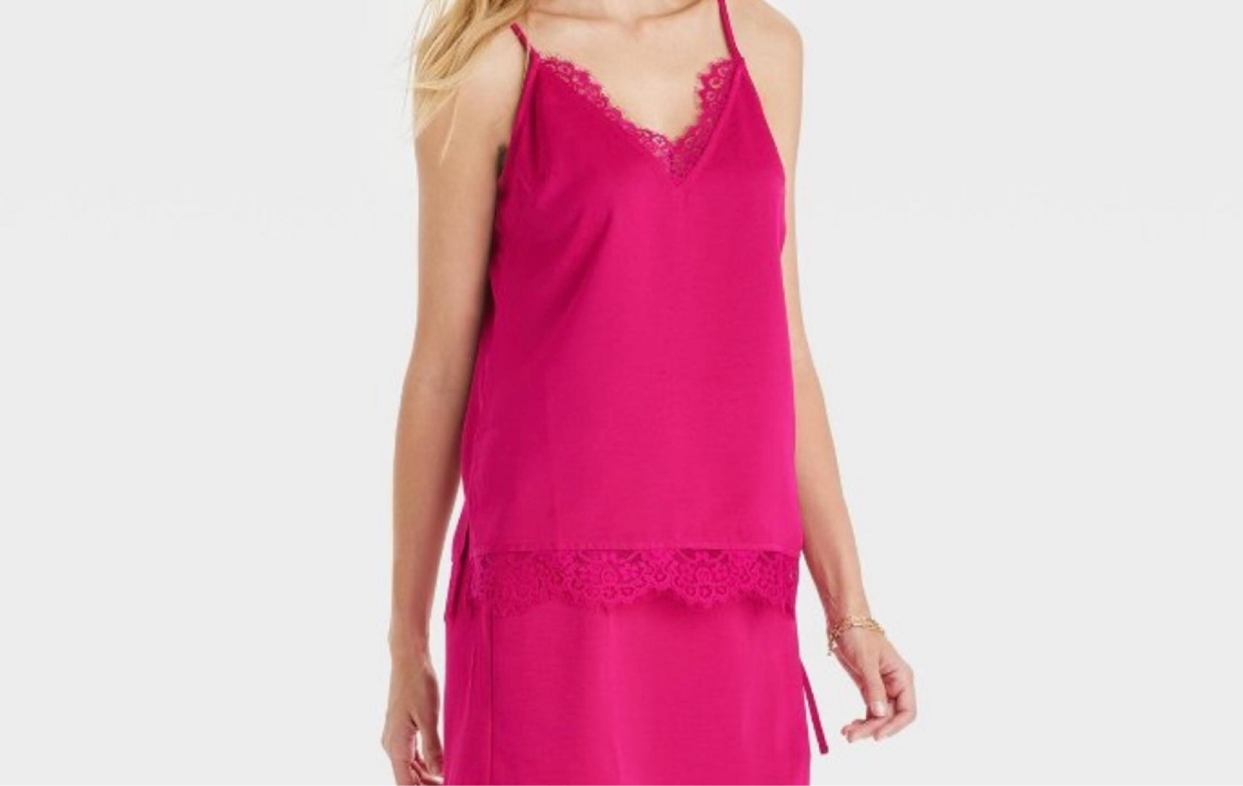 NWT Womens Pink Woven Cami, M