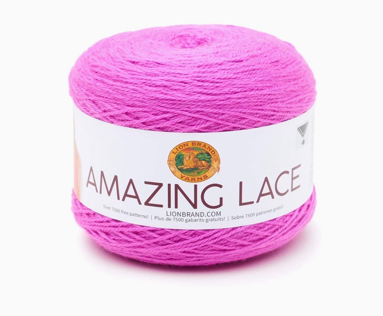 Lion Brand Amazing Lace Yarn-Feather & Fan Fuchsia lot of 3