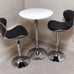 Brand New Round Top Bistro Table, Adjustable Swivel Pub Table for Dining, White
