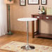 Brand New Round Top Bistro Table, Adjustable Swivel Pub Table for Dining, White