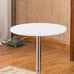 Brand New Round Top Bistro Table, Adjustable Swivel Pub Table for Dining, White