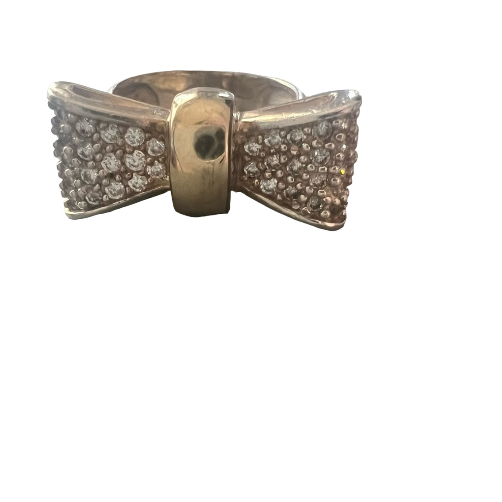 925 Sterling Silver Bow Necklace size 6
