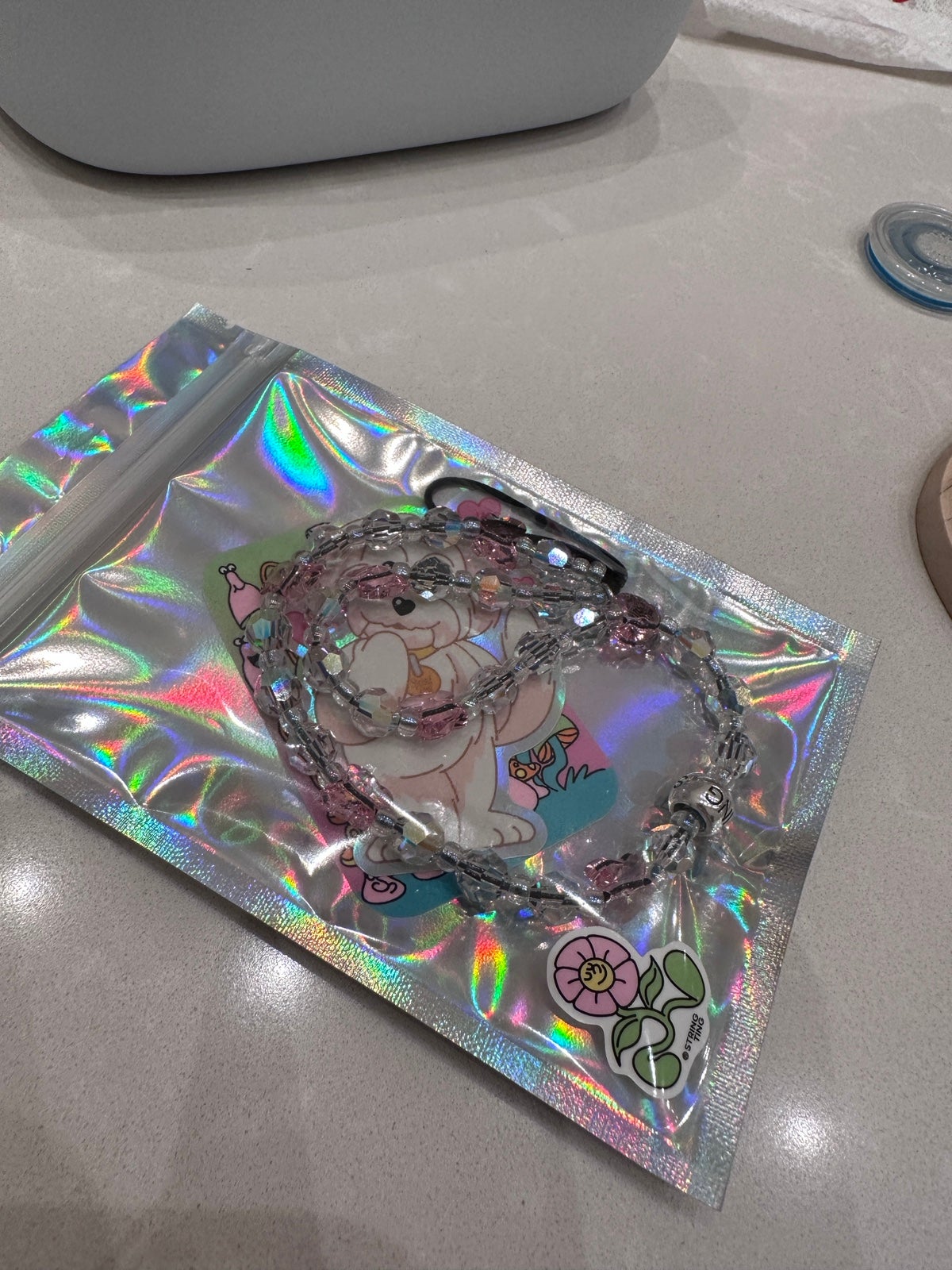 Casetify Flutter Drip Rose Crystal Wirstlet Phone Starp