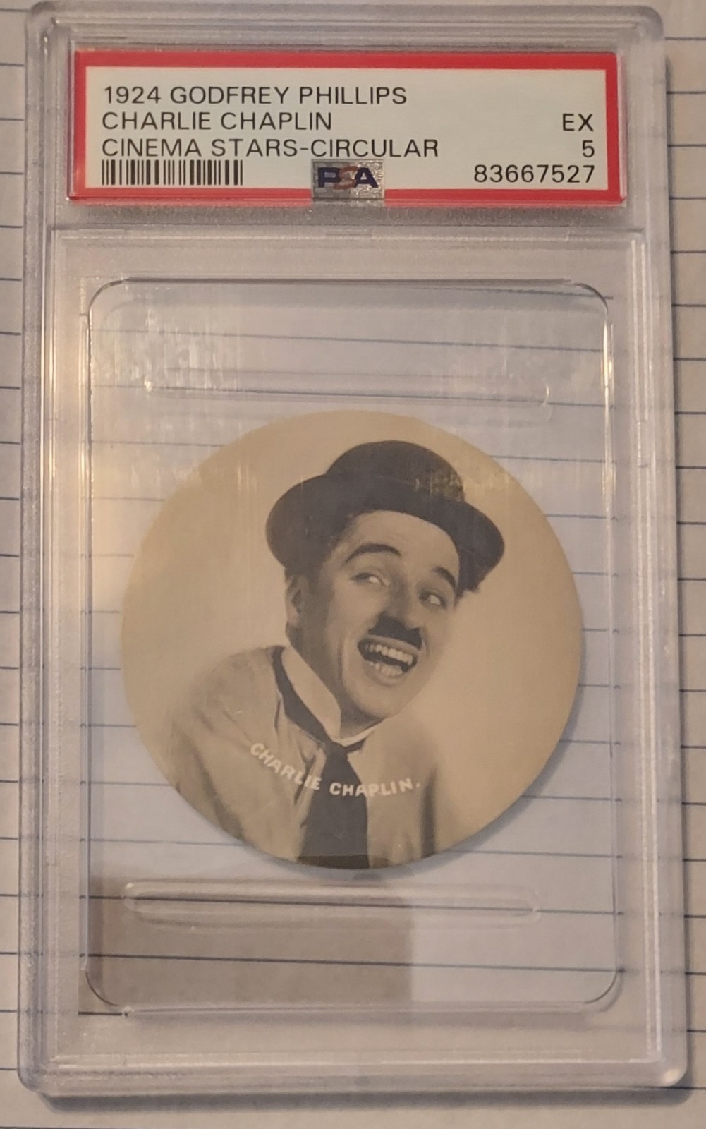 1924 Godfrey Phillips, Charlie Chaplin, PSA 5