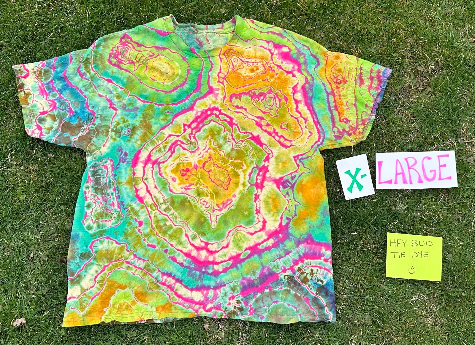 Reverse ice dye geode tie dye pink