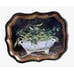 Large Vintage Keller Charles Tin Tray Snap Peas in Blue & White Bowl England