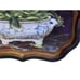 Large Vintage Keller Charles Tin Tray Snap Peas in Blue & White Bowl England